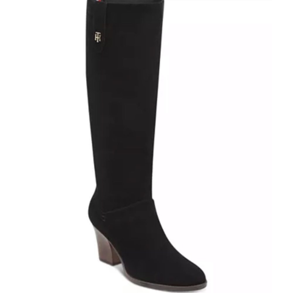 Tommy Hikdiger Rosario black suede boots Size 9